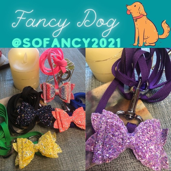 #14 Dog Leash and Detachable Bow Set in Abstract🐾🎨 - Picture 13 of 16